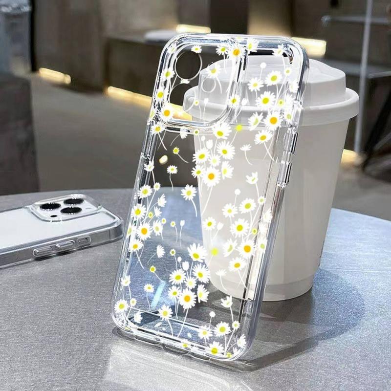 Clear Phone Case Flower Casing For Samsung Galaxy Note 20 S23 S21 Ultra S22 S20 FE Plus A14 A34 A35 A52 A05 A05S A53 A04 A04E