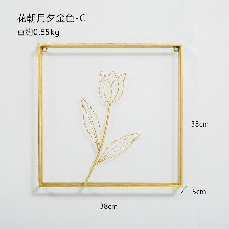 Metal Iron Art Leaf Mural Nordic Wall Pendant Light Luxury Hanging Decoration Crafts Household Creative Hanging Decorations New