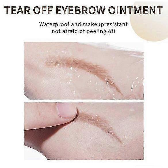 3Pcs Tattoo Brow Gel Peel Off - Waterproof, Lasts 3 Days, Transfer-proof, for Fuller Defined Eyebrows, 4 Shades