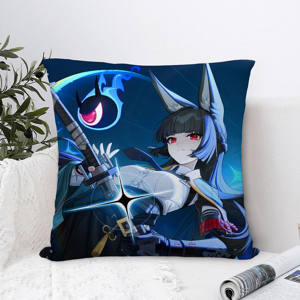 Hoshimi Miyabi Zenless Zone Zero Pillow Case Sofa Decorative Home Double-sided Print Plush Throw Pillow Covers Cushion Decor