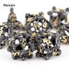 7 Pcs Black Yellow Skull Head Metal Dice Hollow Metal Polyhedral Dice Set Suitable for Role-Playing RPG  Board Game Card Game