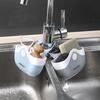 1PCS Sink Sponge Drain Hanging Bag Kitchen Faucet Hanging Bag Free Punching Pool Sponge Drain Hanger Sink Rag Storage Basket
