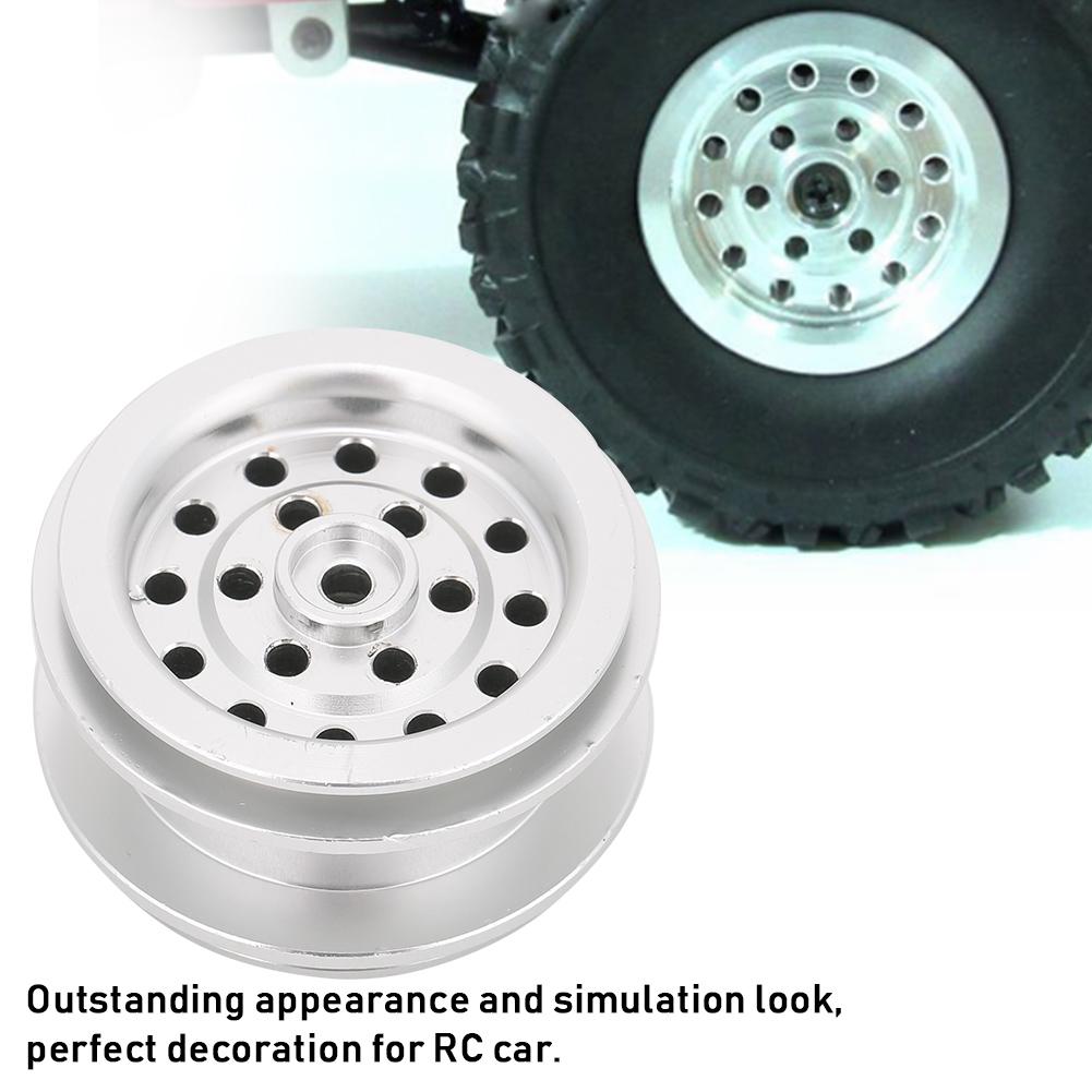 Metal Remote Control Toy Car Wheel Hub Accessory Parts Fit for 1 16 RC CarSilver 1pcs