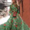 Sexy Floral Print Long Beach Dress Women Casual Summer Dresses New
