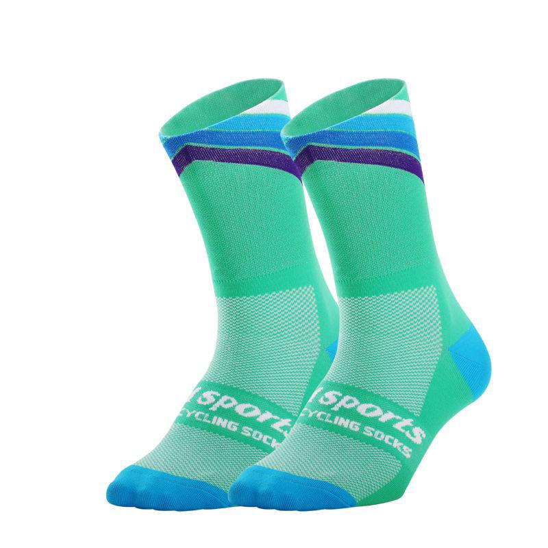 Breathable Mid-Calf Sports Socks for Cycling, Running, and Hiking: Moisture-Wicking, Casual, and Trendy