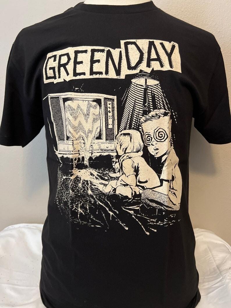 Green Day Tv T-shirt punk rock band classic unisex style rock band TE8147 S