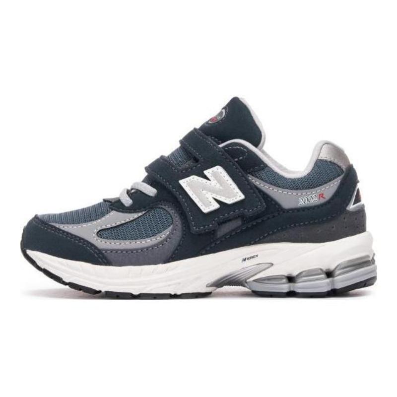 New Balance 2002R Kids Comfort Versatile Shock Absorbing Wear Resistant Low Top Running Shoes Black Gray Blue PV2002SF 28