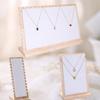 Pack of 3 Natural Wood Jewelry Organizers Stand for Necklace and Bracelet Presentation in Shops or Homes