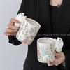 Cartoon Rabbit High-end Ceramic Mug,High-value Couple Water Cups, Cute Coffee Mugs, New Year's Souvenir,Birthday Gift Kawaii Cup
