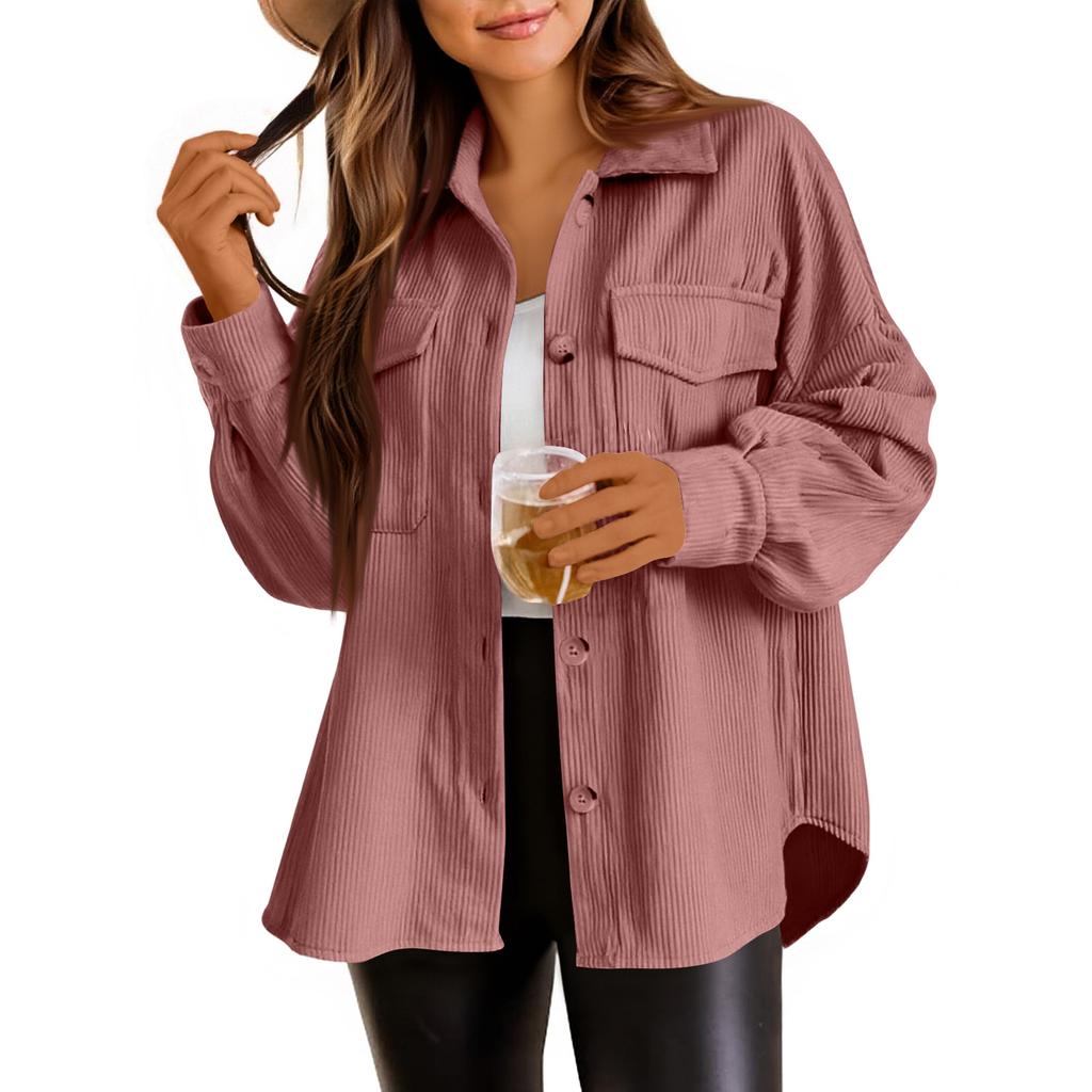 Women's Shirt Solid Color Long Sleeved Jacket