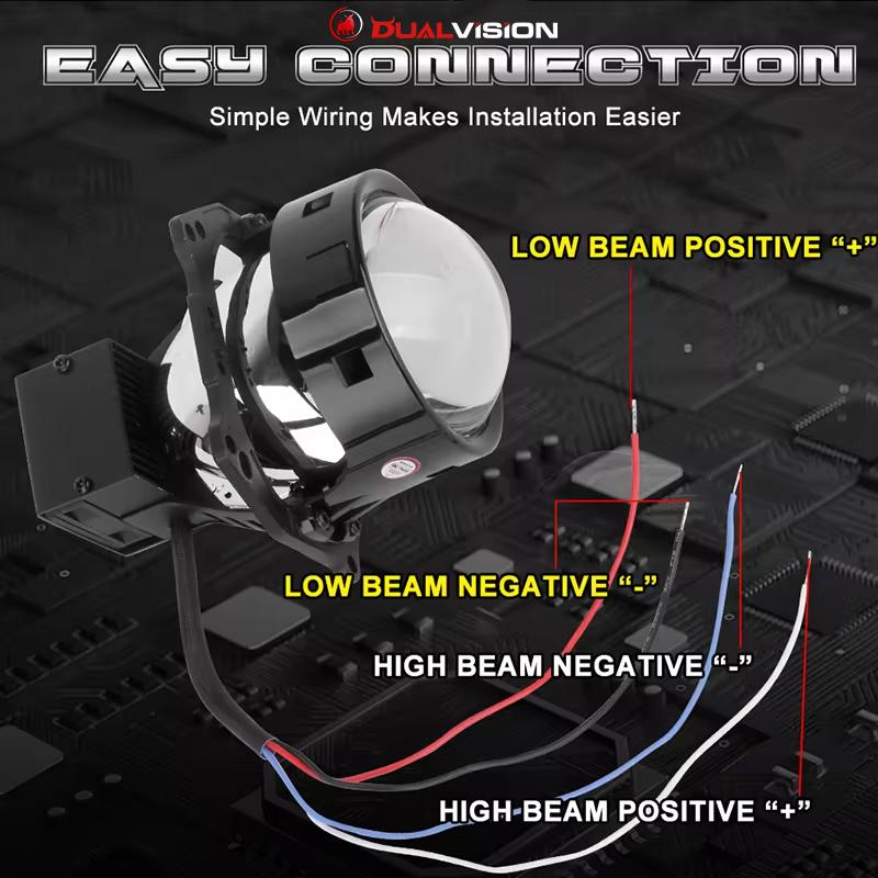 300W Bi LED Projector Lenses Headlight Car Lights 30000LM For Hella 3R G5 Lens High Low Beam Auto Lamp 3.0'' LED Laser Lens