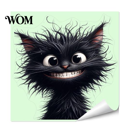 Cute Animal Switch Sticker Luminous Light Decals, Glow in The Dark Cat Sticker, Cartoon PVC Wall Art Mural for Bedroom Living Room Waterproof Decal