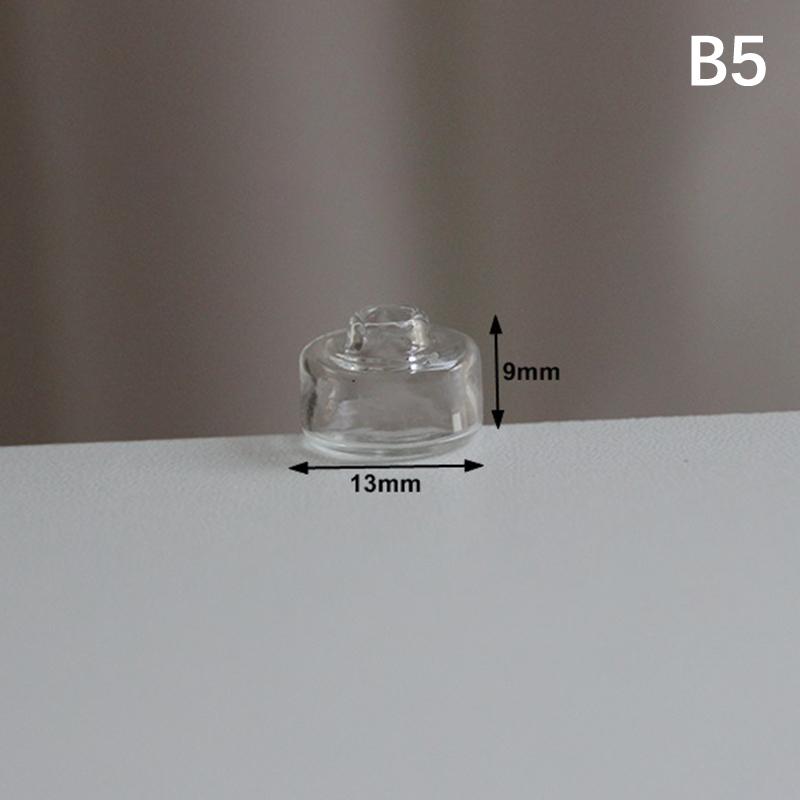 1Pcs 1:12 Dollhouse Mini Glass Jar Candy Bottle Storage Tank With Lid Tiny Vial Wishing Bottle Kitchen Home Decor Toy