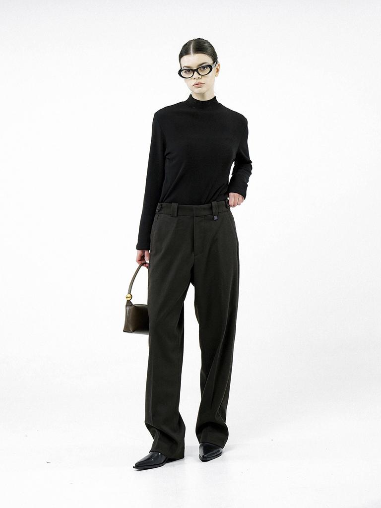 Chaenseseunoi Fleece Half Turtleneck - Black /W244Tp02Bk