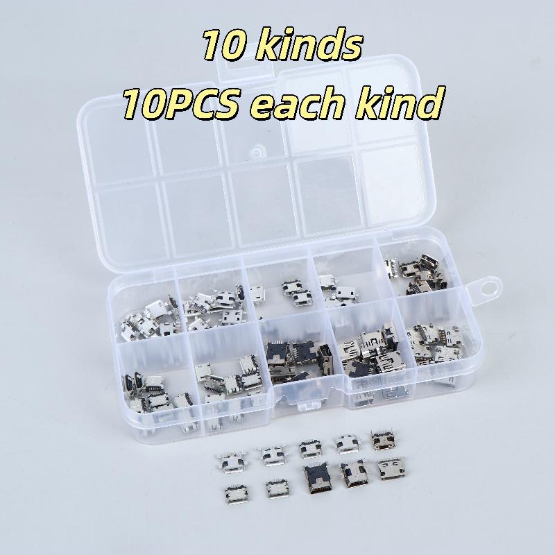 New 50/100/150Pcs 2/6/16Pin SMD SMT PCB USB-C Socket Type-C USB Connector Charging Port For Phone And Digital Product Repair Kit