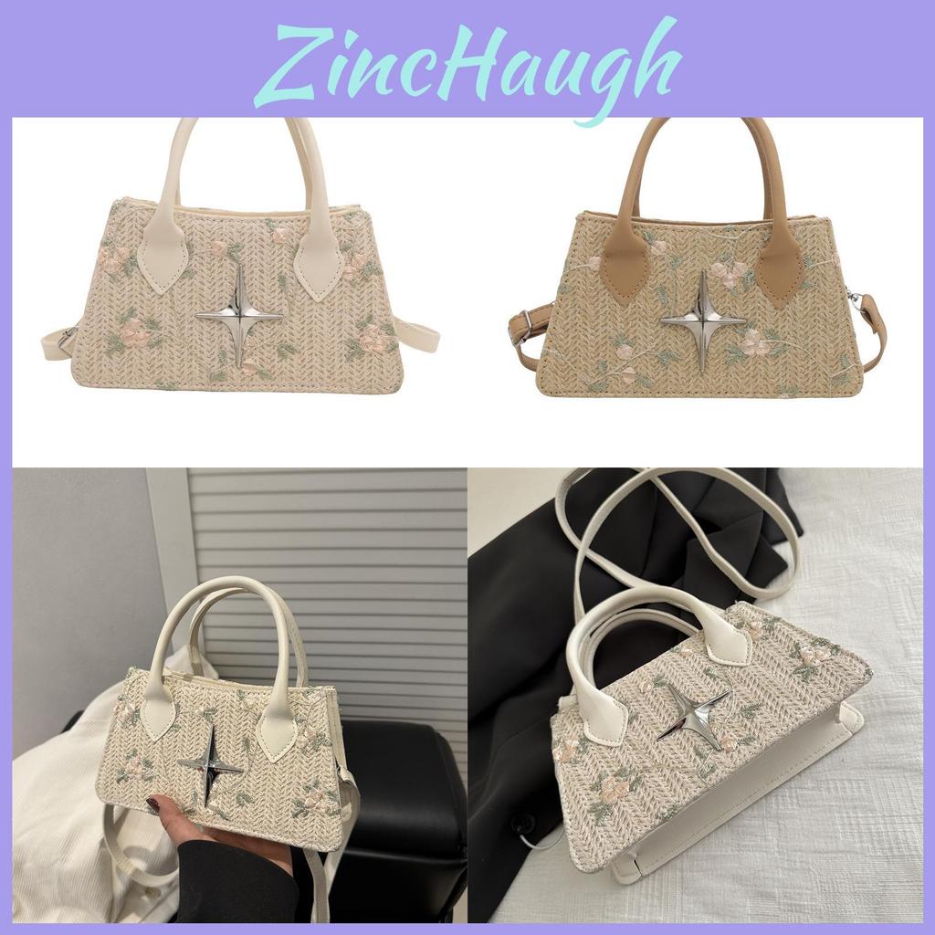 Fashion Womens Woven Pu Small Shoulder Bag With Zipper Closure For Daily Use