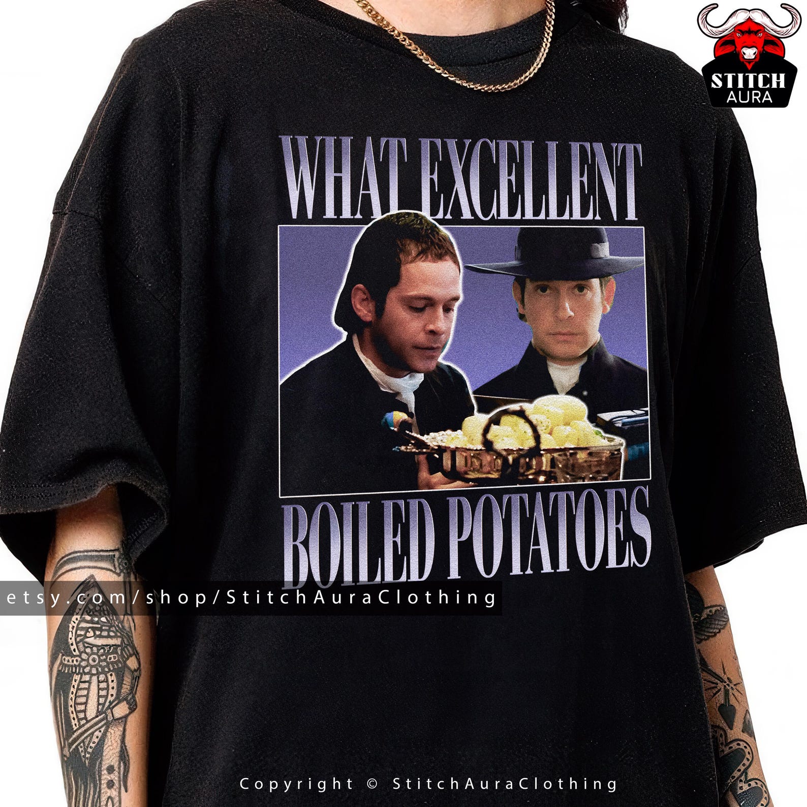 Boiled Potatoes Funny Meme T-Shirt,Elizabeth Bennet Ring Dress,Bennet Doll,Jane Austen Hoody,Fitzwilliam Darcy Shirt,Pride and Prejudice Tee XL