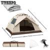 4 Person Automatic Quick Opening Tent with UV Protection and Thermal Blanket for Beach, Fishing, Hiking, Hunting