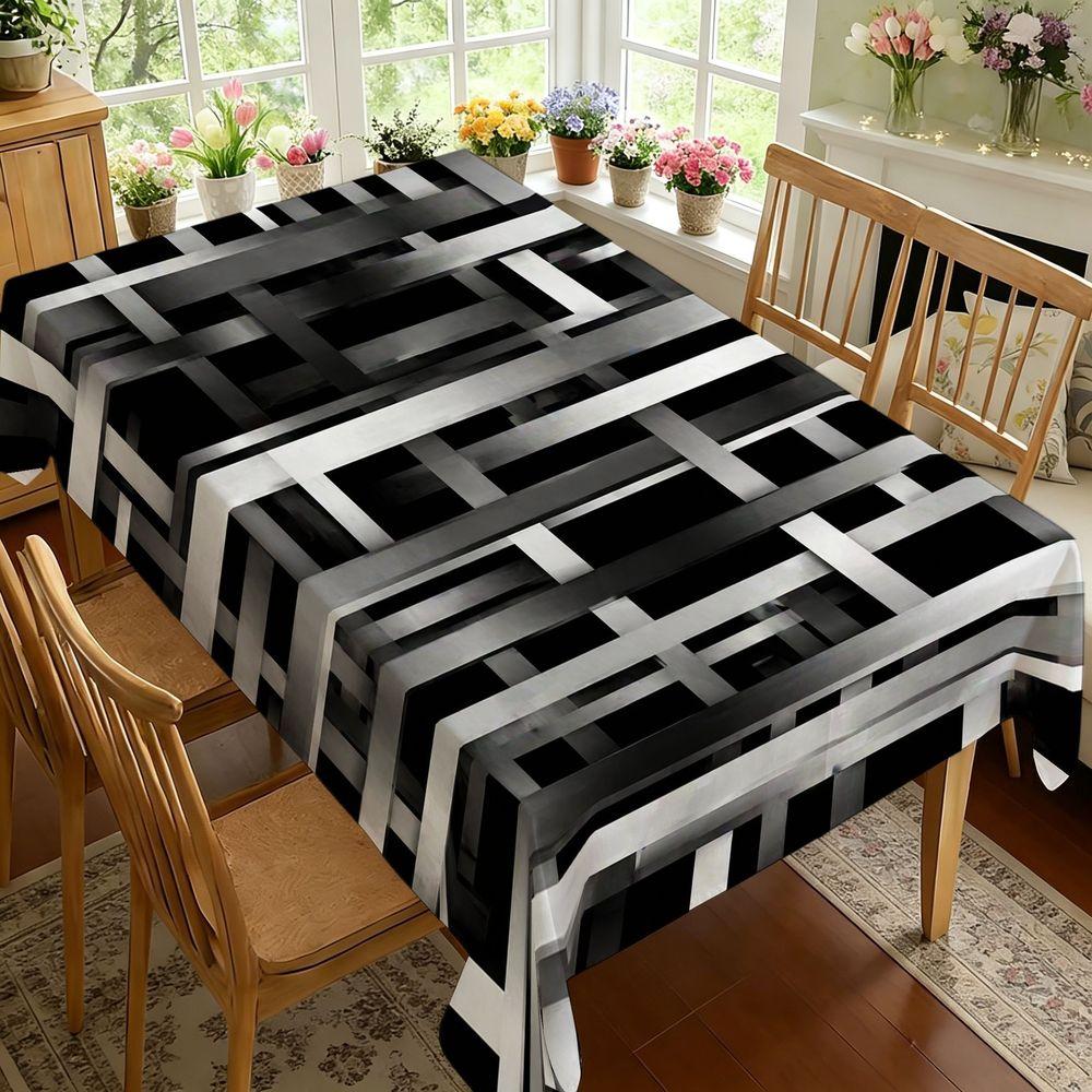 Moderne geometrische schwarze Tischdecke - Moderne Esszimmerdekoration entfernen, für den Innenbereich.zyc