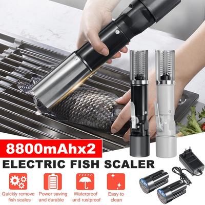 8800MA Şarj Edilebilir Balık Elektrikli Temizleyici Balık Ölçekleyiciler için Şarj Taşınabilir Temiz Balık Sökücü Kireç Çözücü Kazıyıcı Deniz Ürünleri Araçları