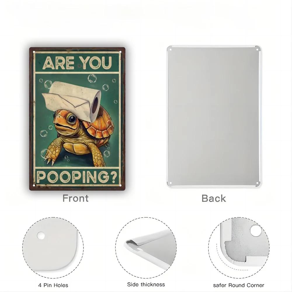 1pc Vintage Bathroom Metal Sign  Tin Sign , Wall Decor For Home Bathroom Toilet, 8x12 Inches