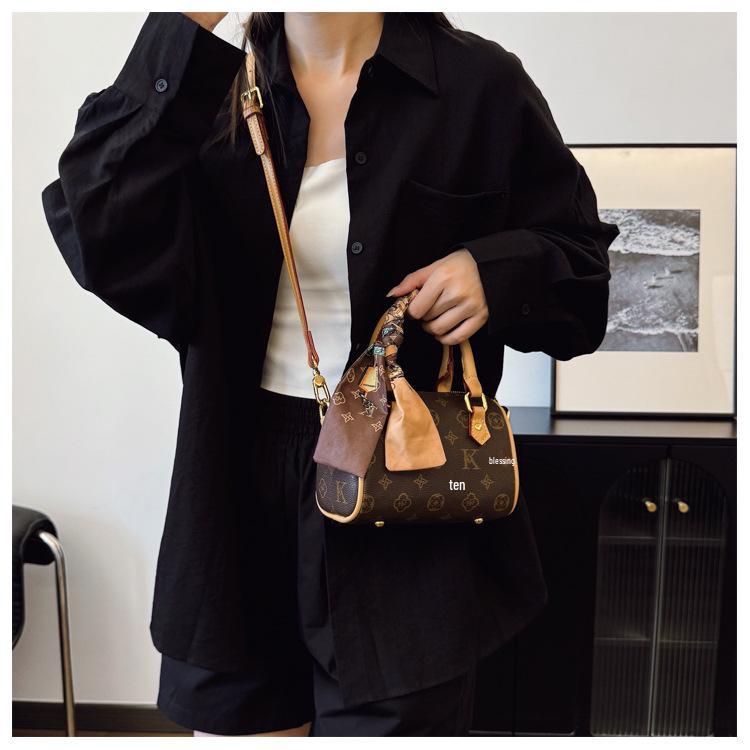 LUYIOUSHEYA Women's 2025 High-End Monogram Boston Pillow Crossbody Bag