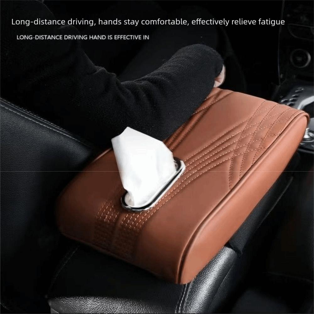 Tissue Box Center Console Cover Pana Leather Arm Rest Protector Car Armrest Cushion  Console Box