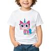 Unikitty Cartoon Children's T-Shirt 100% Cotton Graphic Printing Kids Tees Cute Boys Baby Girls Tops O-Neck Short Sleeve Summer