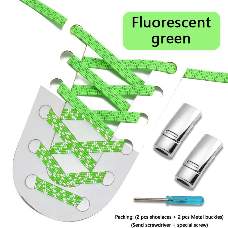 1 Paar Reflektierende Schnürsenkel Ohne Binden Gummiband für Schuhe KinderErwachsene Magnetische Verschlüsse Elastische Schnürsenkel Sneaker Laufschuhe Zubehör