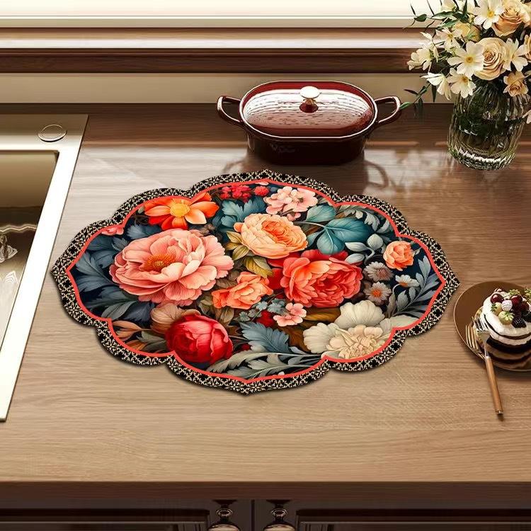 

Новый китайский стиль коврик для ванной комнаты противоскользящий ковер абсорбирующий неровный коврик для ног 80 * 100 cm