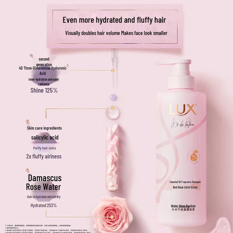 lux Essential Oil Infusion Rouge Rose Fragrance Shampoo