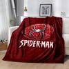 Black Spider On Red Background Flannel Blanket-Soft and Suitable for Sofas,Beds,Offices,Travel,All Seasons,Great Gift for Holidays and Birthdays.
