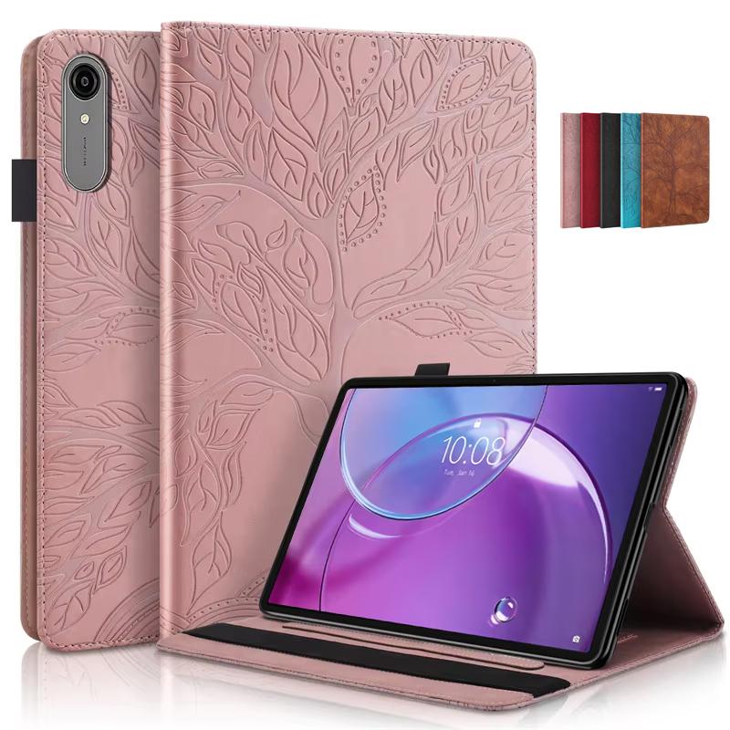 For Lenovo Idea Tab Pro Gen 2 Case TB390FU Embossed Tree PU Leather Wallet Flip Cover for Funda Idea Tab Pro Gen 2 13 Inch Case