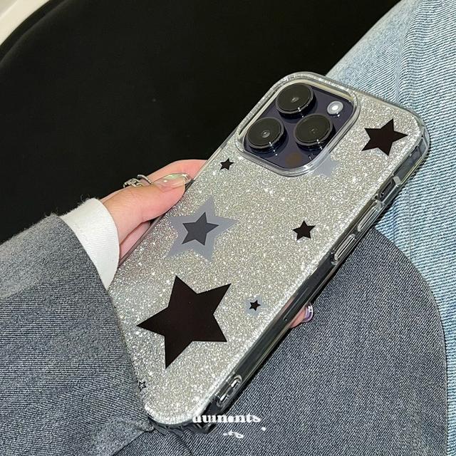 

Ins пятиконечная звезда блестящий прозрачный блестящий мягкий силиконовый чехол для телефона для Iphone 13 12 11 14 Pro X Xs Max Xr 7 8 Plus Se задняя крышка for iphone 13 ProMax