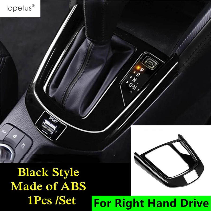 ABS Carbon Fiber Car Gear Shift Panel Frame Protector Cover Trim For Mazda 2 Demio / CX-3 CX3 2015 - 2018 Accessories Interior