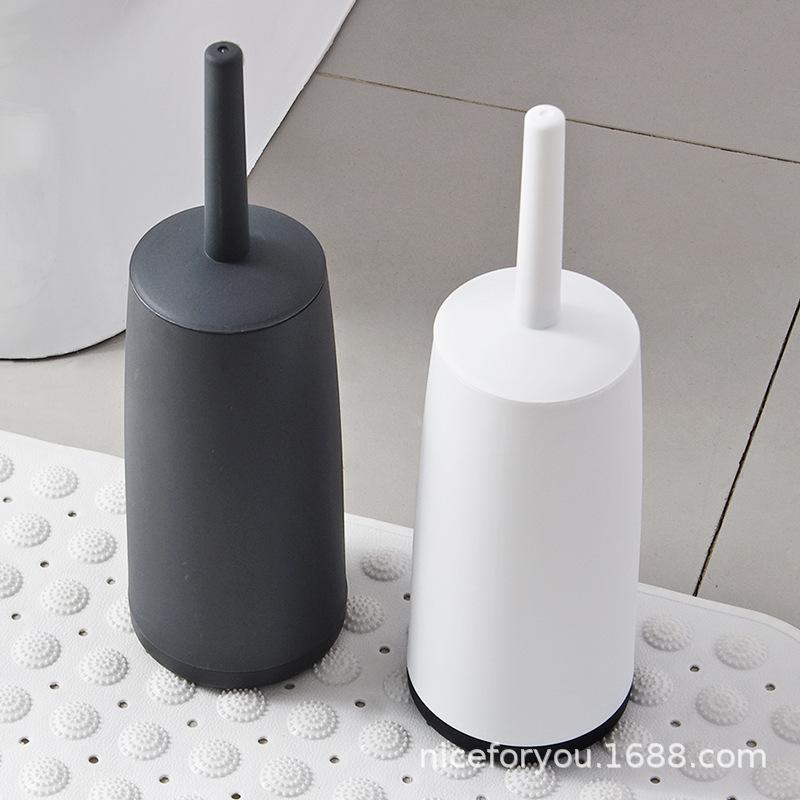Plastic Toilet Brush with Standing Base Long Handle Toilet Cleaning Brush for WC Bathroom Accessories Household Cleaning Tools