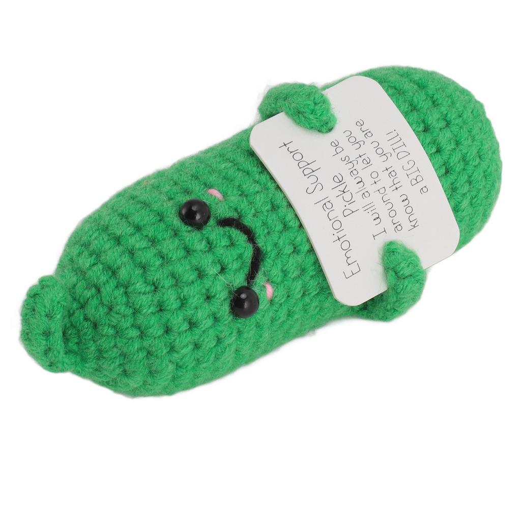 Gurke Häkelpuppe Emotionale Unterstützung Inspirierend Niedlich Gurke Handgemacht Wollgarn Stricken