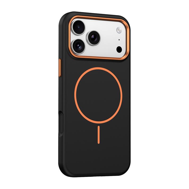 Luxury Matte Soft Magnetic Metal Lens Case For iPhone 14 15 16 17 18 Pro Max Plus For Magsafe Wireless Charge Shockproof Cover