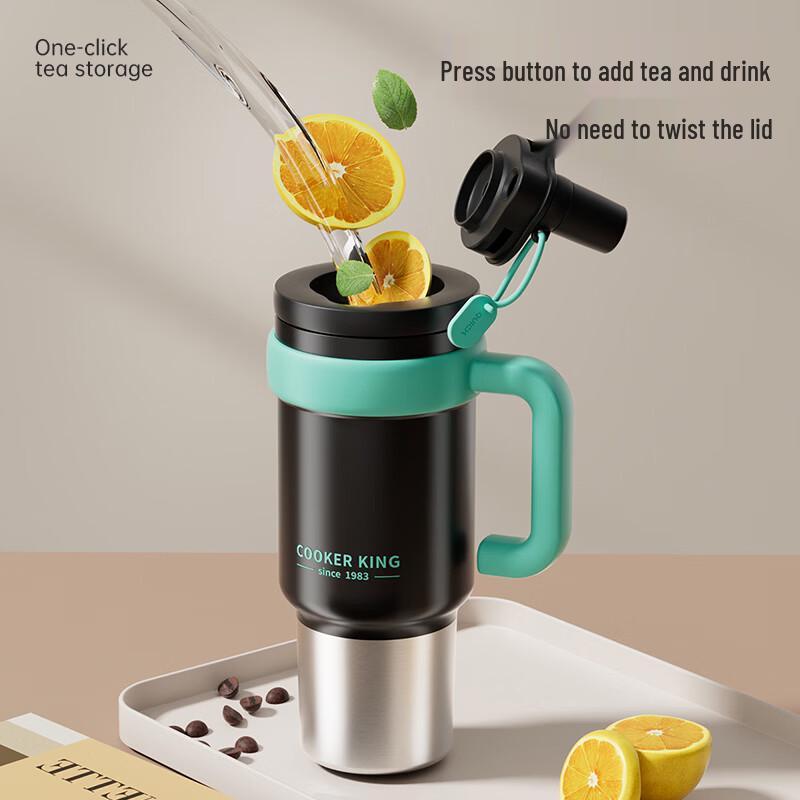 COOKER KING 316 Stainless Steel Insulated Straw Water Bottle