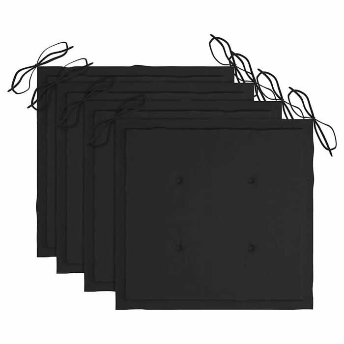 Chaises de jardin - MAISON EXCLUSIVE - Acacia massif - Lot de 4 - Coussins imperméables - Bois d'acacia huilé