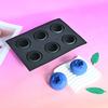 Silicone Baking Mold 6-Cavity Blueberry Non-Stick Flexible Cake Mold for Candy Chocolate Reusable Dishwasher Safe Bakeware for DIY Kitchen