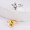 LIKGREAT Yoga Lotus Unalome Symbol Ring Buddhist Indian Om Ring Healing Charms Amulet Geometric Oval Stainless Steel Jewelry