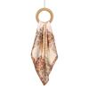 Original new imitation silk women's square scarf spring and autumn plaid square leopard print scarf neck protection scarf silk scarf