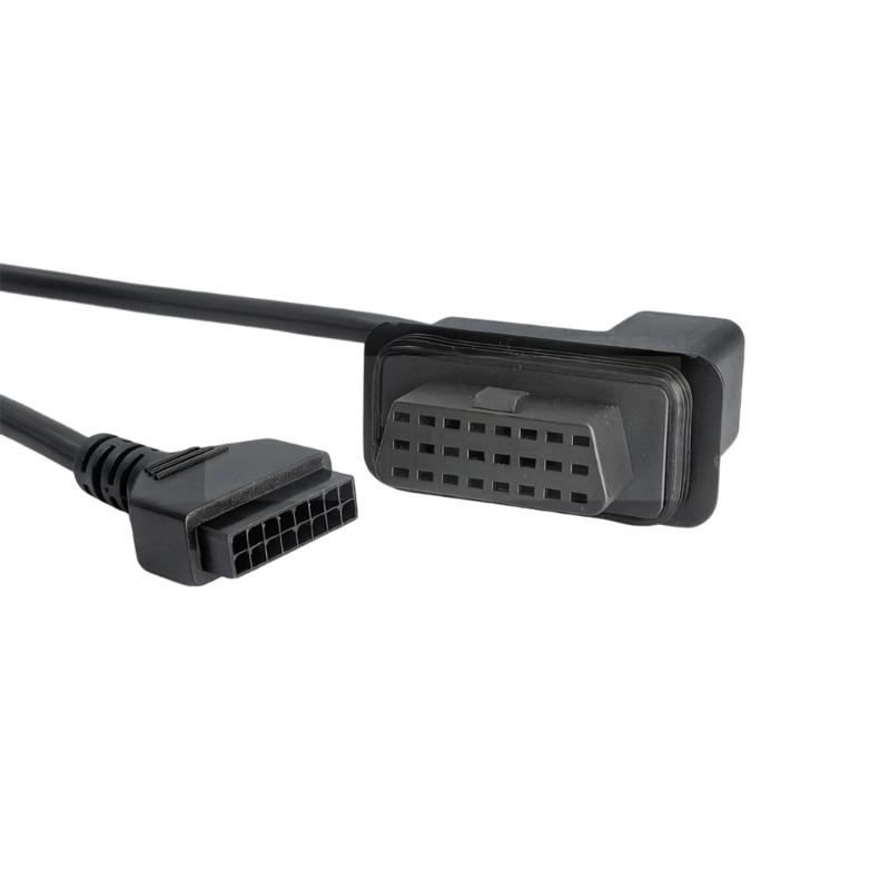 OBD24P Female To 16P Male Adapter Cable Link Wire For Automotive Diagnostic Tools With Stable Signal Transmission