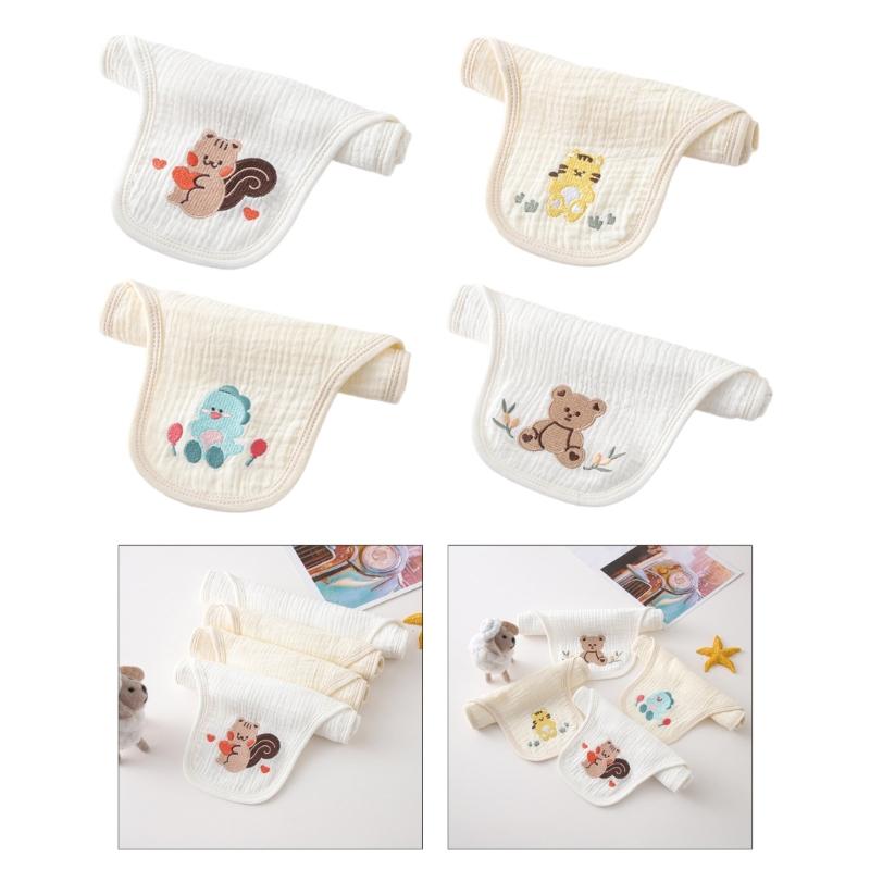 Back Sweat Absorbent Towel High Absorb Back Towel Cartoon Embroidery Cotton Back Cloth Children Unisex Long Sweat Towel