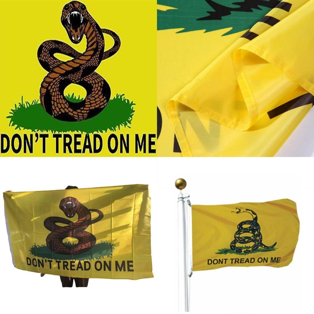Dont Tread On Me Snake Flag Polyester Material Gadsden Flag For Independence Day Celebrations