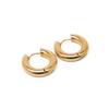 Glossy Stainless Steel Hoop Earrings For Women Men Hip Hop Steapunk Round Oval Heart Black Gold Silver Color Huggie Jewelry Gift