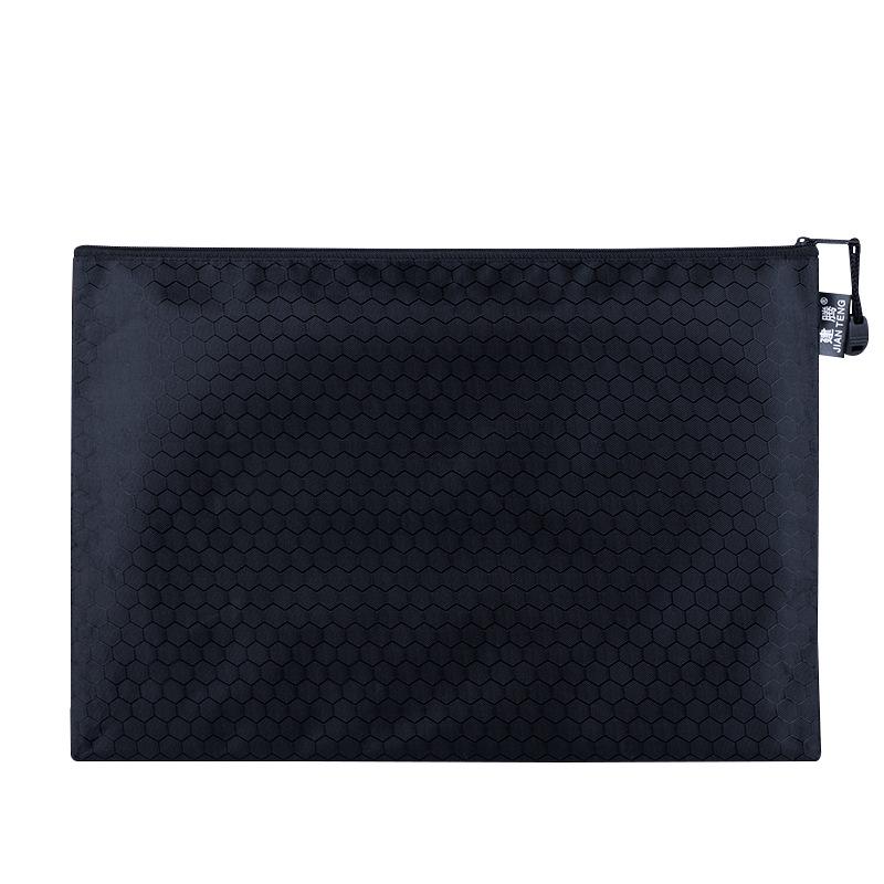 Jianteng Waterproof A4 Football File Bag - Thick Canvas Zipper Document Holder for Students