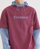 COVERNAT Painting Graphic Cutting Line T-Shirt Magenta