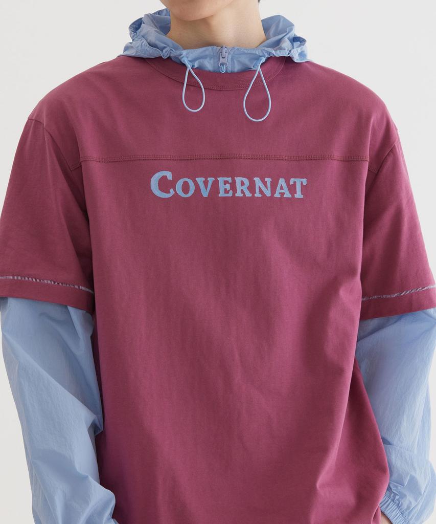 COVERNAT Painting Graphic Cutting Line T-Shirt Magenta